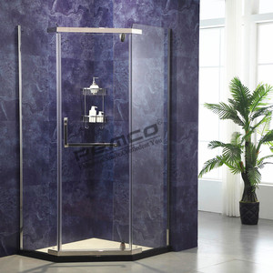 A Forma di Diamante di Base Bagno con Doccia Cabina Impermeabile Wc in Acciaio Inox Recinzione - Product Image 2