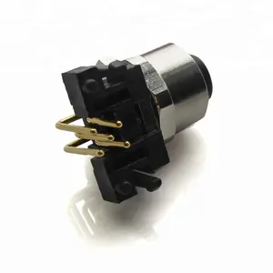 M12 conector circular ip67, ângulo reto, pcb, 5 pinos, à prova d' água