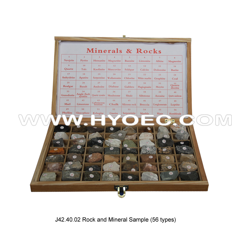 Образовательный образец горных и минералов (56 типов)-j42.