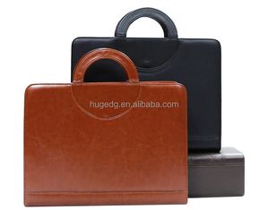 Zipper Business <strong>Portfolio</strong> <strong>Folder</strong> with Handle Notepad Calculator Portable Business Bag Organizer for Documents, Tablet - Product Image 1