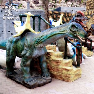 Voiture électrique dinosaure <span class=keywords><strong>T</strong></span>-<span class=keywords><strong>rex</strong></span> manèges <span class=keywords><strong>t</strong></span>élécommande monnayeur dans le parc d'attractions DINOSKY - Product Image 4
