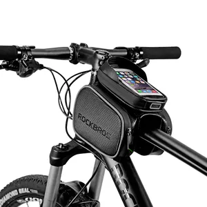 xe đạp khung ống túi Suppliers-CBR ODM ZH009-8 Đôi IPouch Đi Xe Đạp Thúng Màn Hình Cảm Ứng Điện Thoại Di Động Trường Hợp Không Thấm Nước Bike Xe Đạp Khung Front Head Top Ống Túi