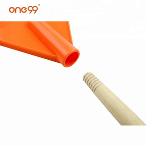 Râteau à feuilles <span class=keywords><strong>de</strong></span> <span class=keywords><strong>jardin</strong></span> en plastique orange à 22 dents, grand triangle, One99 - Product Image 4