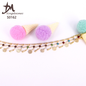 S0162 नवीनतम नवीनतम गर्म बेच रंगीन हीरा पायल - Product Image 3