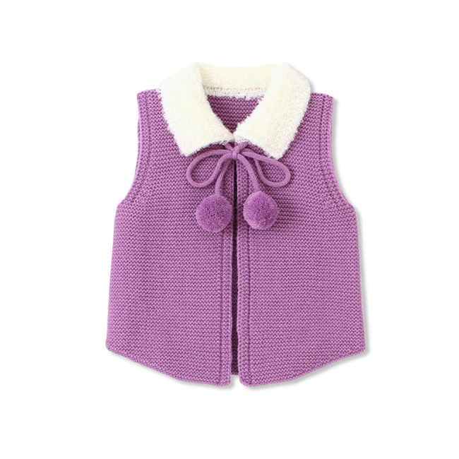 PHB 12091 милый однотонный дизайн для малышей новый 2019 модный жилет для девочек