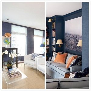 <span class=keywords><strong>Carta</strong></span> da <span class=keywords><strong>Parati</strong></span> Naturale <span class=keywords><strong>Blu</strong></span> Navy in Sisal Mywind, Decorazione Murale Artigianale Cinese di Design per la Casa - Product Image 4