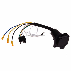 Adaptateur électrique plat Eco 4 à 7 voies Prise de <span class=keywords><strong>faisceau</strong></span> de câbles de <span class=keywords><strong>remorque</strong></span> Connecteur de prise électrique 7 broches <span class=keywords><strong>Faisceau</strong></span> de câbles - Product Image 1