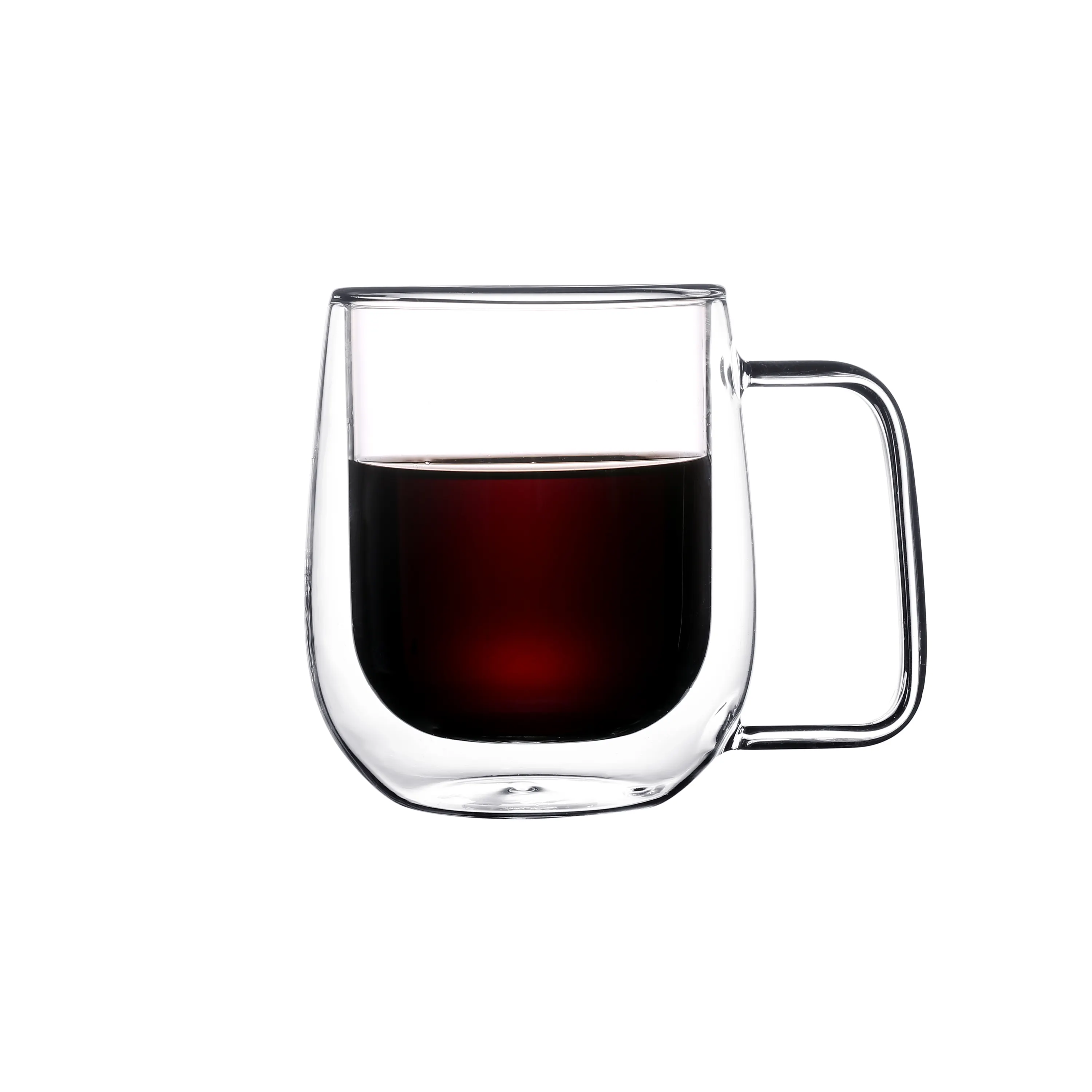 แก้วใสสำหรับใส่กาแฟ250มล.,แก้วทนความร้อน Borosil แบบกำหนดเองแก้วบอโรซิลิเกตแก้วสองชั้นสำหรับชุดชา