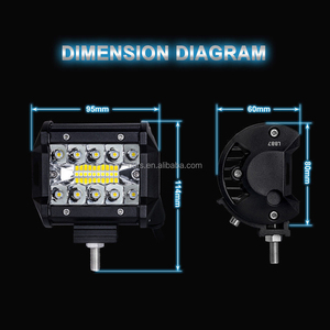 Nouveau projecteur de travail LED EURS haute luminosité 20 LED 15W 4 pouces 1050lm 6000K 3.5A 3030 en alliage d'aluminium pour véhicule tout-terrain, faisceau combiné - Product Image 5