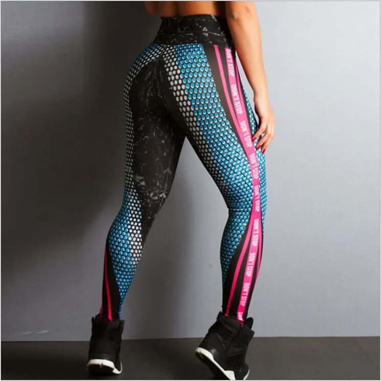 Celana Yoga Wanita Ketat Spandeks, Celana Legging Pakaian Senam Fitness dengan Logo Kustom Label Pribadi