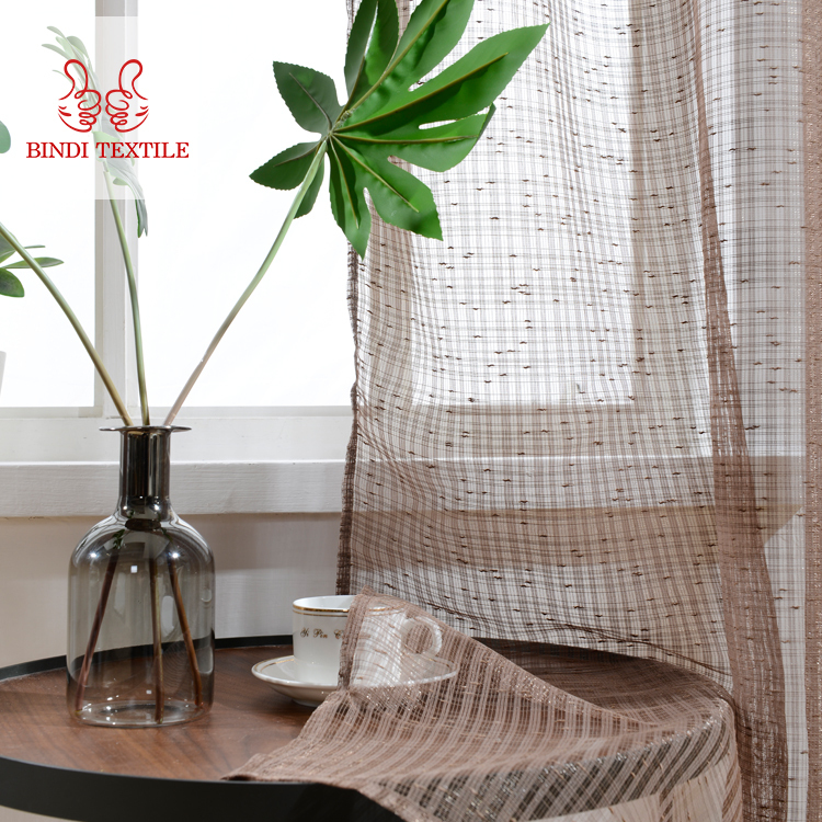 Accueil Textile CSA005 Brodé Sheer Voile Rideau