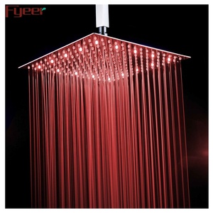 Fyeer 16 Inch Hydro <strong>Power</strong> Ultrathin SUS304 Stainless Steel square Rain <strong>Shower</strong> <strong>Head</strong> Led - Product Image 3