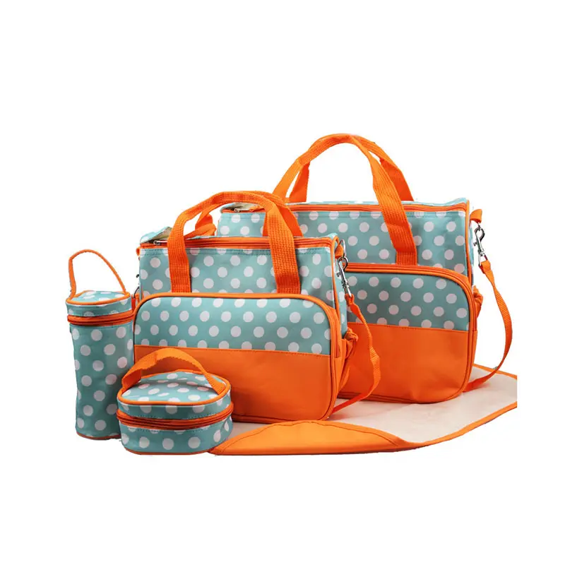 5 шт. в 1 наборе, сумка для мам, сумка для детских подгузников, многофункциональная модная сумка для мам