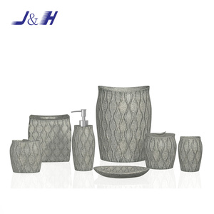 2024 New Design Sandstone Polyresin <strong>Bathroom</strong> <strong>Accessories</strong> <strong>Set</strong> - Product Image 6