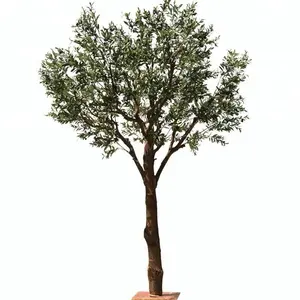 नकली जैतून का पेड़ शीसे रेशा ट्रंक कृत्रिम पेड़ इनडोर, आउटडोर उपयोग के लिए
