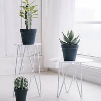 Nid d'accent décoratif intérieur/extérieur, pièces en fer forgé métallique rond pour plantes en pot, accessoires d'affichage