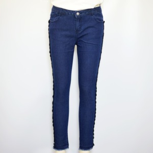 2018 Korean style of Fall/Winter lace with beaded side jeans - Product Image 1