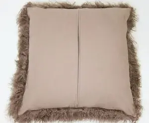 도매 몽골 양고기 쿠션 최신 디자인 쿠션 커버 사용자 정의 몽골 양고기 모피 던져 베개