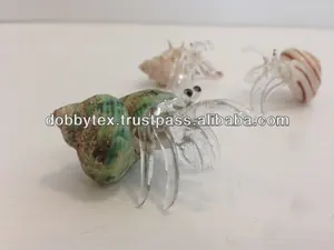 Cute Thailand handmade glass blowing Hermit crab