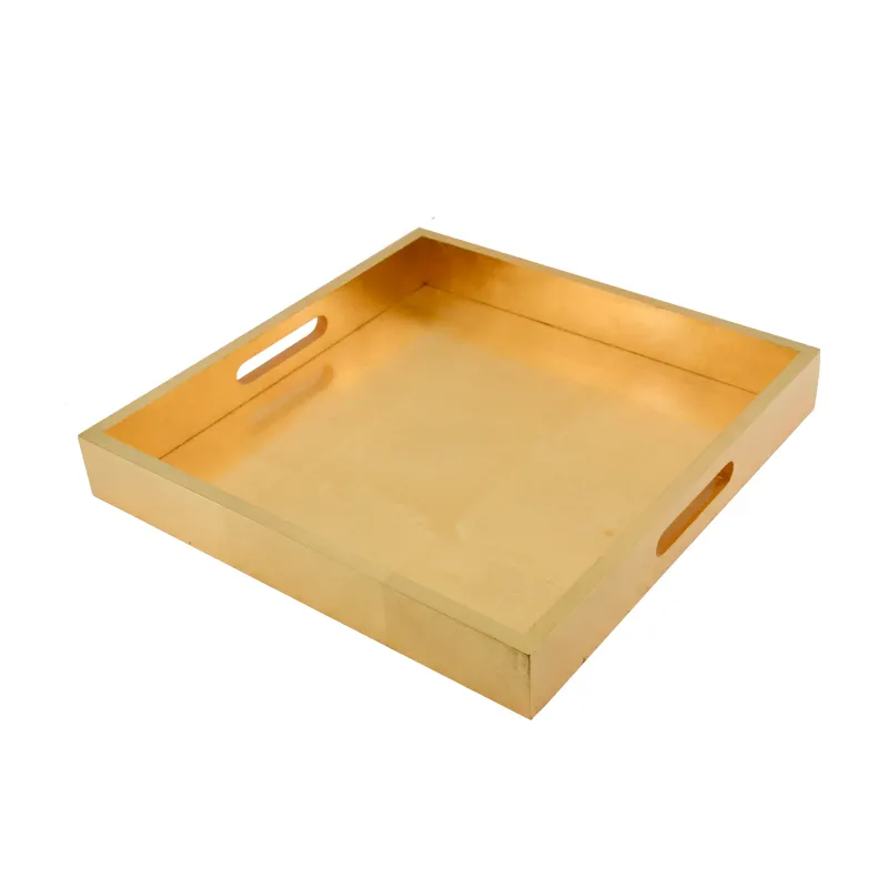 chinese manufacturing wholesale vintage elegant serving craft rose gold tray