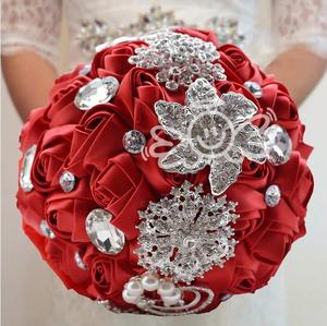 Di Strass artificiale Romantico Nuova Sposa Damigella <span class=keywords><strong>D</strong></span>'onore In Possesso di <span class=keywords><strong>Bouquet</strong></span> Decorativo - Product Image 5