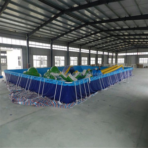 Thiết Kế Mới Giá Rẻ Ngoài Trời PVC Lớn Vuông Hình Chữ Nhật Thép Khung Kim Loại Hồ Bơi Để Bán - Product Image 5