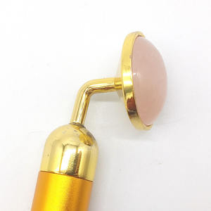 天然翡翠フェイスグアシャマッサージローラー<span class=keywords><strong>24K</strong></span>金メッキエナジーローズクォーツグアシャビューティーバー（アンチエイジング用） - Product Image 6