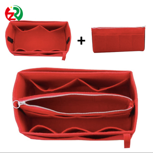 Bolso de cosméticos de tres piezas para mujer, bolsa de cosméticos ligera, de fieltro, a la moda, para regalo de Navidad