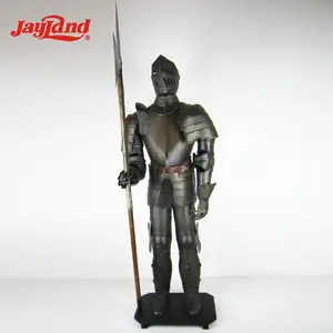 Knight armor JAYLAND antique style metal model full armor full body armor suit for european black jayland metal aluminum art and collectible