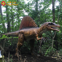 Modèle de dinosaure géant en 3D grandeur nature animé, dinosaure artificiel animatronique Spinosaurus pour parc d'attractions, robot de simulation