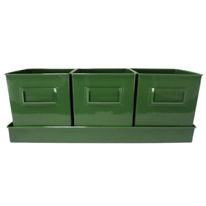<span class=keywords><strong>Pas</strong></span> cher coloré rond <span class=keywords><strong>plantes</strong></span> d'intérieur décoratif jardin bureau galvanisé pot de fleur - Product Image 2