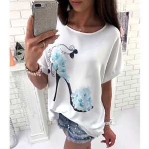 5 stili S-3XL Donne Calde di Modo di Alta Tacchi Stampato Parti Superiori Lunghe Spiaggia Allentato Casuale Camicetta Camicia Della Parte Superiore Del Manicotto Del Blocco EB1161 - Product Image 5