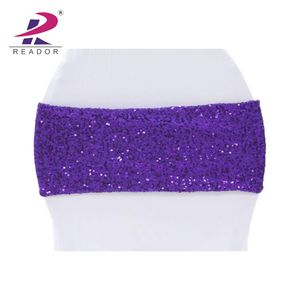 Elegante lentejuelas banda lycra cubierta de silla para boda decoración caso cubierta de la silla MARCO bling - Product Image 5