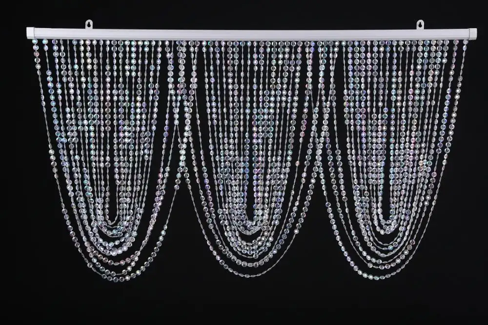 Fabrik preis Hochzeits dekoration elegante Perle Tür Vorhang Kristall Decke drapieren