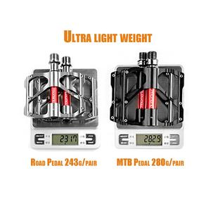 Pedales ultraligeros para bicicleta de montaña, con 3 rodamientos sellados, de aleación de aluminio y magnesio - Product Image 4