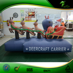 Décoration de Noël Père Noël <span class=keywords><strong>gonflable</strong></span> sauter Père Noël <span class=keywords><strong>gonflable</strong></span> sur traîneau avec renne - Product Image 1