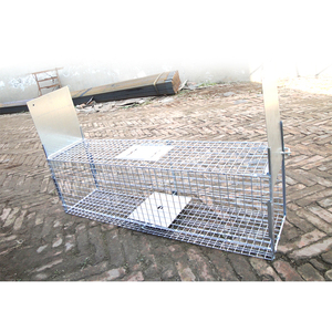 Fabrika doğrudan satış için kullanılan kafes tuzak çakal sansar kedi tuzak kafesi çift kapı giriş katlanabilir hayvan tuzağı kafes - Product Image 1
