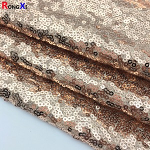 RXF0339XB High Quality Rectangle <strong>Mesh</strong> <strong>Fabric</strong> Embroidered Sequin - Product Image 1