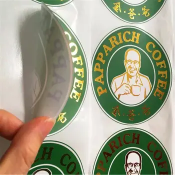 Tùy Chỉnh In Logo Nhãn Cho Bao Bì Vinyl Không Thấm Nước Sticker In Ấn Cuộn Nhãn Vòng Dán