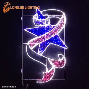 Natale pole strada decorazione led 2d motivo luce