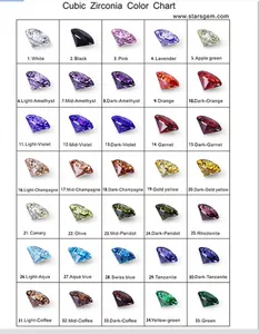 Starsgem OEM ODM High Quality Gemstone Multi Color CZ Beads Cubic Zirconia Synthetic Loose Gems