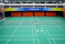 Vendita calda del PVC sport indoor corte tappetino badminton pavimenti in gomma