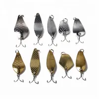 Hengjia चम्मच के आकार का चांदी सोने के रंग धातु चम्मच स्पिनर फँसाना चाहे मछली पकड़ने pesca