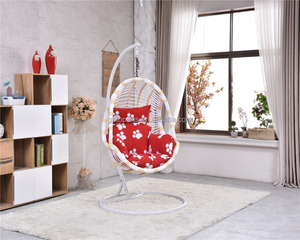 เก้าอี้หวายเทียมแบบแขวน งานฝีมือ เก้าอี้ทรงไข่ สำหรับคนเดียว - Product Image 5