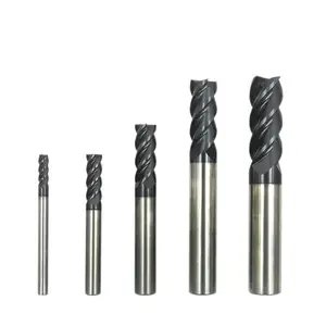 โรงงานปลายคาร์ไบด์แข็งแบบพกพา Cnc Hrc60 Endmill ความแม่นยำสูงและคุณภาพพื้นผิวสูง