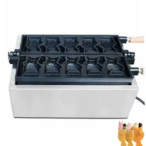 Máquina eléctrica de alta calidad para hacer waffles, máquina pequeña para hacer helados taiyaki, 5 moldes, precio