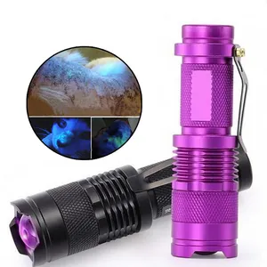 Hoog Violet Licht 365nm 395nm Zoombare Led Uv Blacklight Zaklamp Zaklamp