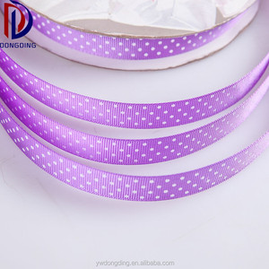 Alta calidad al por mayor de polca imprimió la cinta del grosgrain del poliester cintas navy - Product Image 4