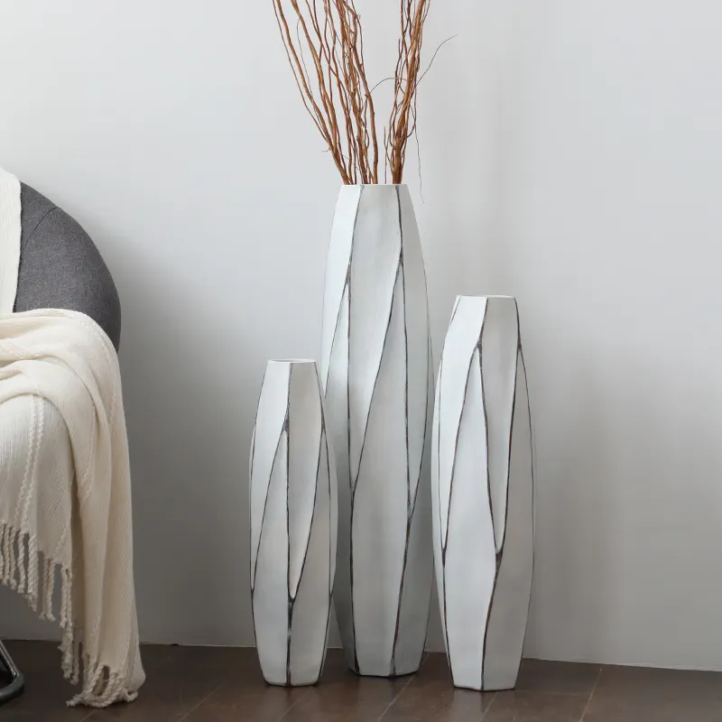 Nordic Style Resin Tall Designer Retro Home Decorative Vase