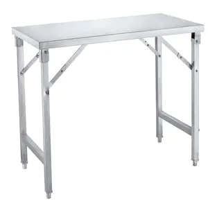 Factory Chinese Kitchen Equipment Stainless Foldable Steel Work Table
